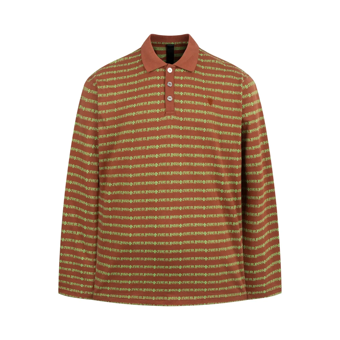 🅿️420 [Exclusive supply] CH Kroxin Sanskrit striped long-sleeved Polo shirt. The original version was purchased and developed for RMB 8,450. The fabric is made of yarn-dyed fabric, with a minimum order of one thousand meters, which is expensive. The embroidery uses an imported Tajima embroidery machine, and the collar leather tag is made of imported lambskin. The hardware is made of real antique silver which is extremely expensive. The overall wiring is straight and delicate, the fabric is comfortable and soft, and the color is consistent without color difference. It can be matched with the same style to create a fashionable look and control various occasions. Customized accessories, complete with three standards, same style for men and women! Size:S/M/L